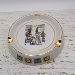 Big Ashtray, Ashtray Egypt, Big white Ashtray for 3 Cigarette, Unigui Gift for men, Gift for her, for him, birthday gift, Ashtray gift
