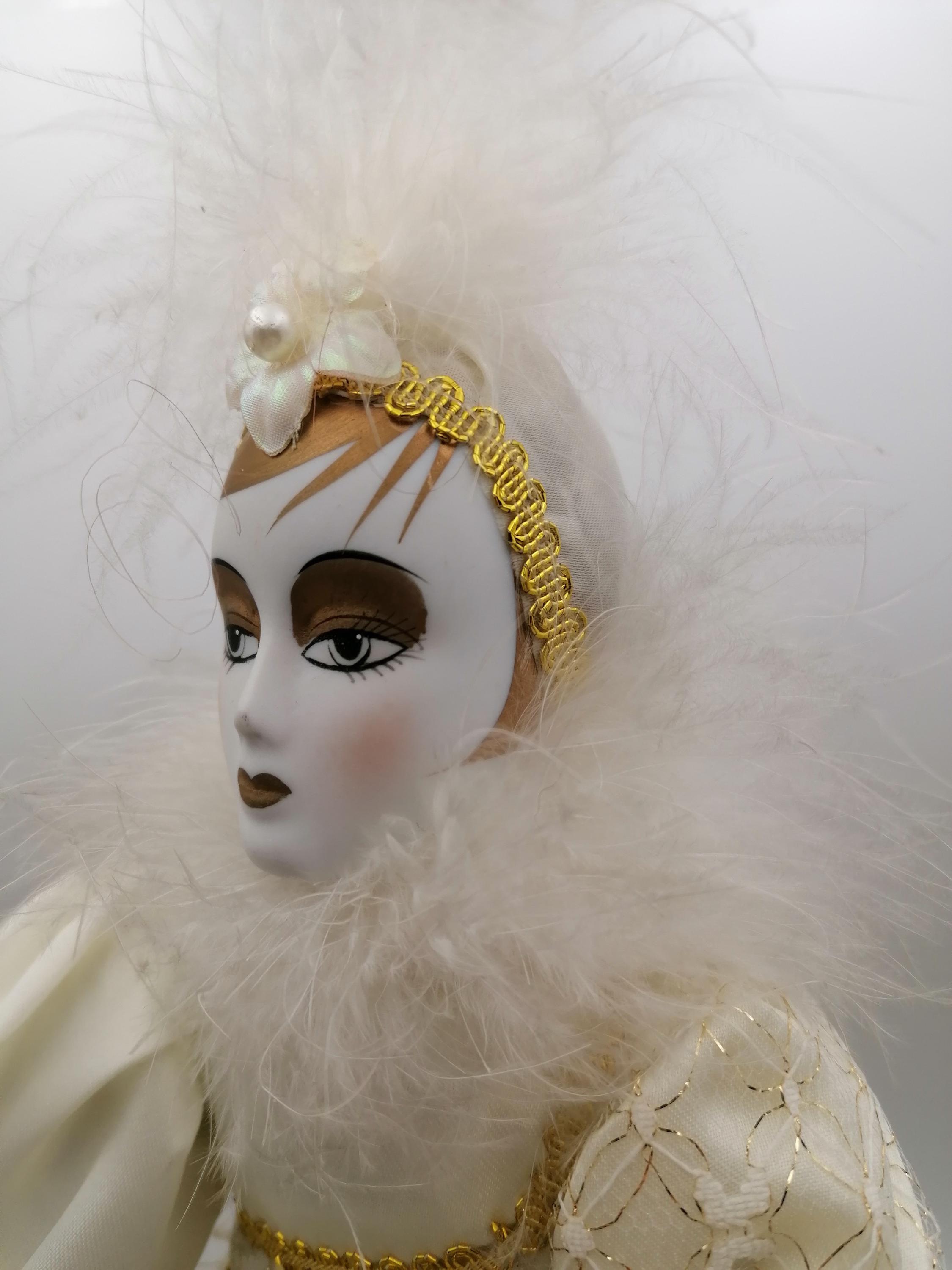 Pierrot Doll in Vintage Porcelain,vintage Pierrot Doll