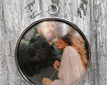 Brass 3.9" Photo Frame, Brass Round Photo Frame, Wall Picture Frame, Portuguese Frame, Home Decor, Round wall frame