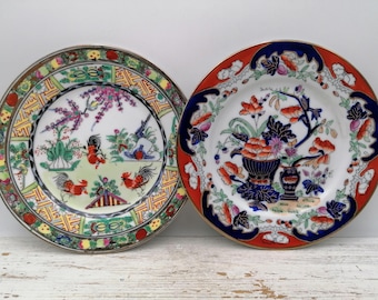 Plato chino de 18 cm, plato chino con gallo rojo oriental, plato chino con gallo, plato chino, plato coleccionable raro