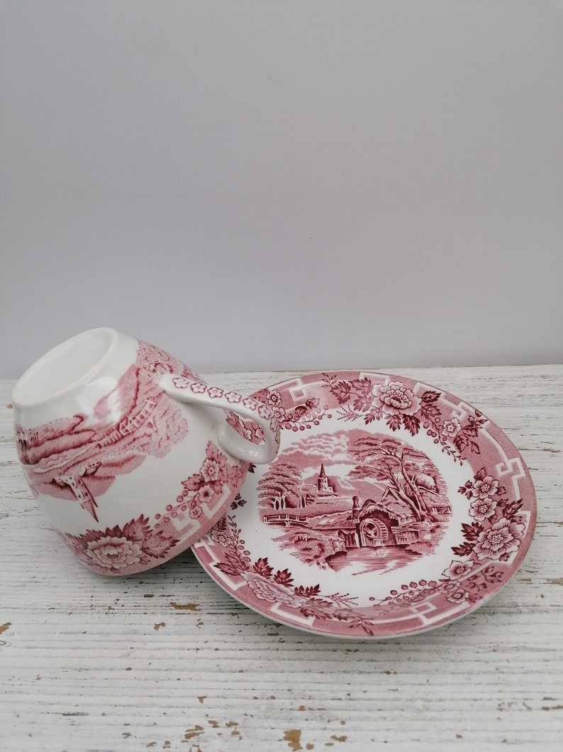 Vintage Pink Tea Set Englandbritish Tea Settea Set English Etsy