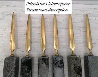 Vintage Brieföffner, Griff Brieföffner, Messing Umschlagöffner, Gold Farbe Brieföffner, Büro Dekor