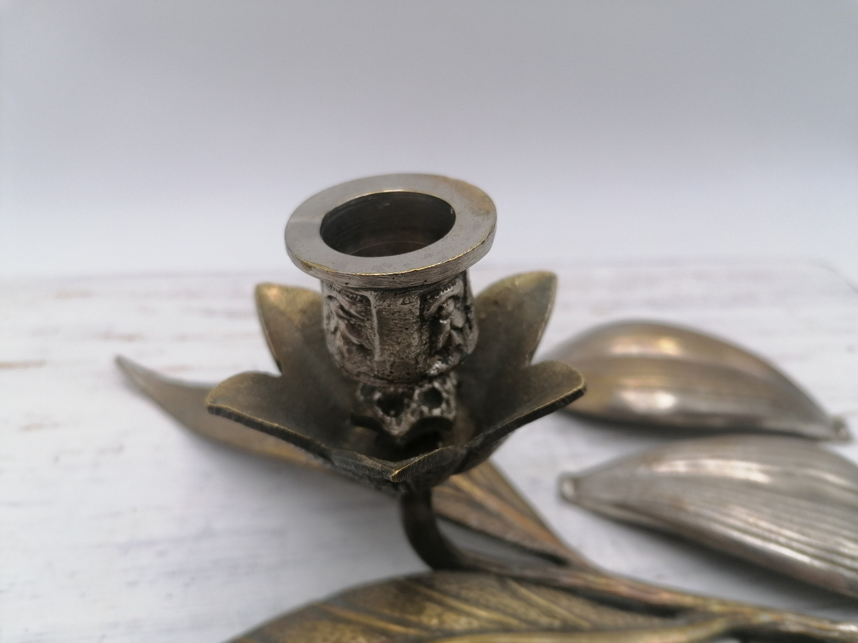 80th Brass Ashtray Carved Petal Flower Ashtray Removable - Etsy Canada