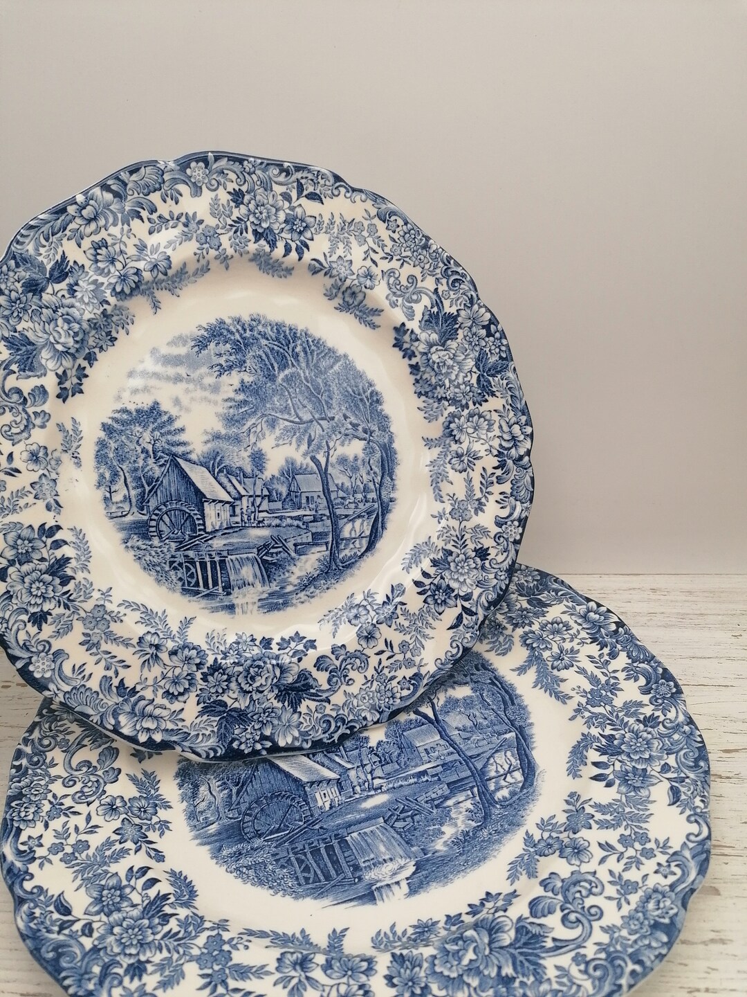 Vintage England 2 Plates Johnson Bros, Plates England, Porcelain From