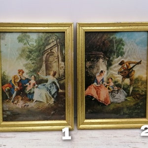 Vintage Wooden Frame with antique print silk, Wall Hanging Frame,Frame with antique Image On silk, Rare Colllectible antique scenes