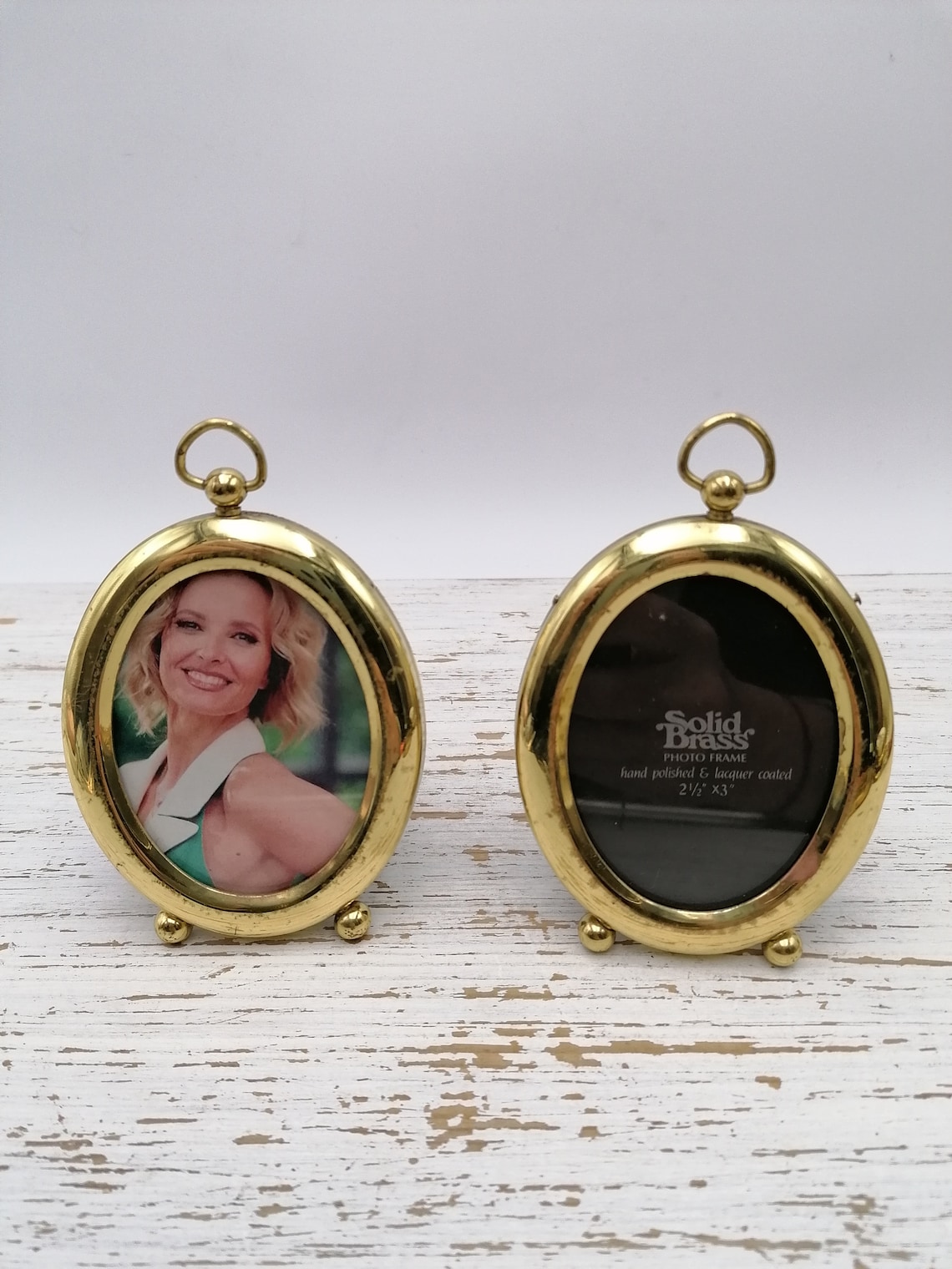 Miniature Photo Frame Brass Round Photo Frame Wall Picture Etsy