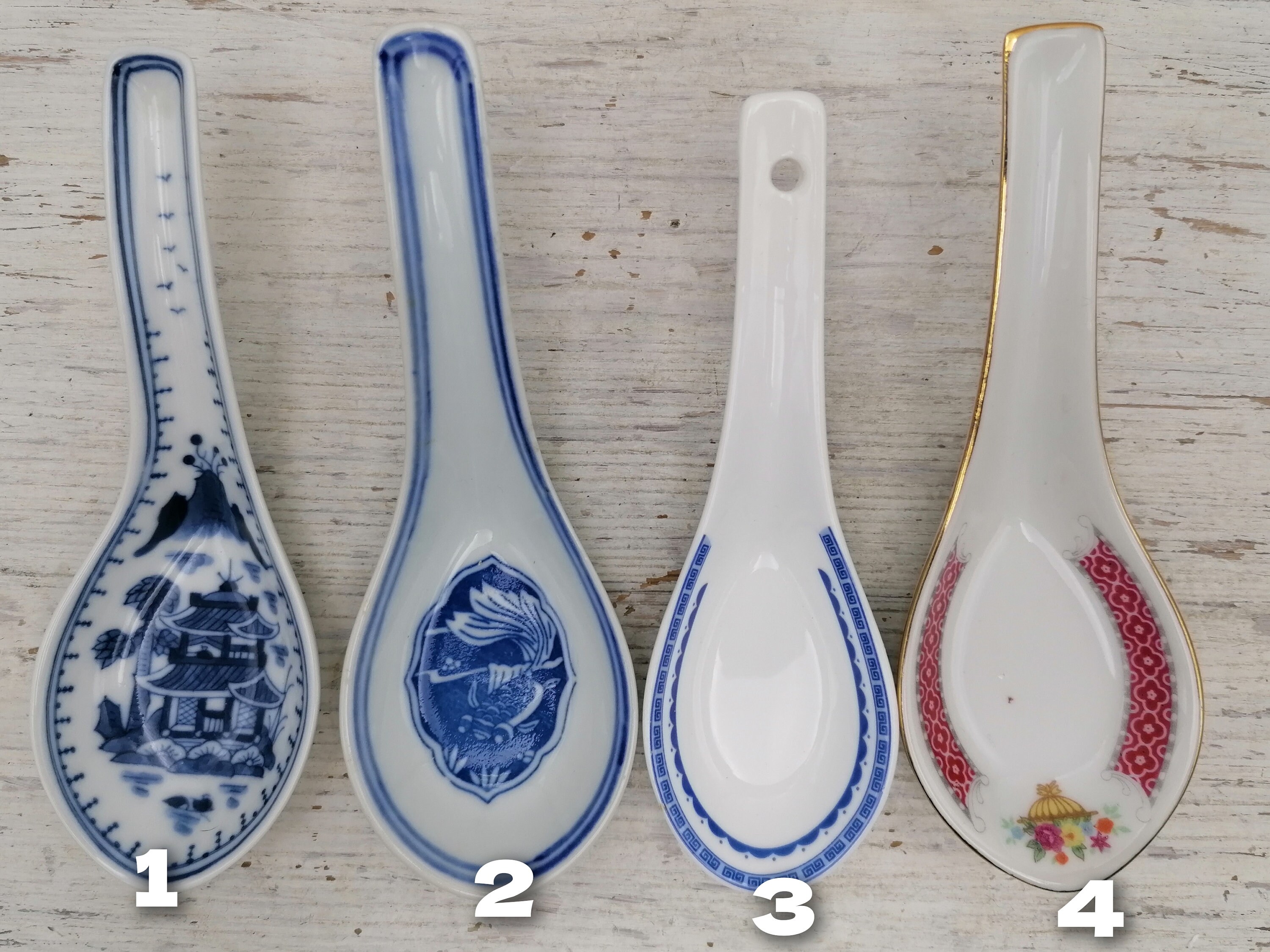 Set Da 6 Cucchiai In Porcellana Bianca Per Zuppa E Riso – Stile Asiatico, Manico Lungo, Adatti A Microonde E Lavastoviglie, 12,6 Cm - 4
