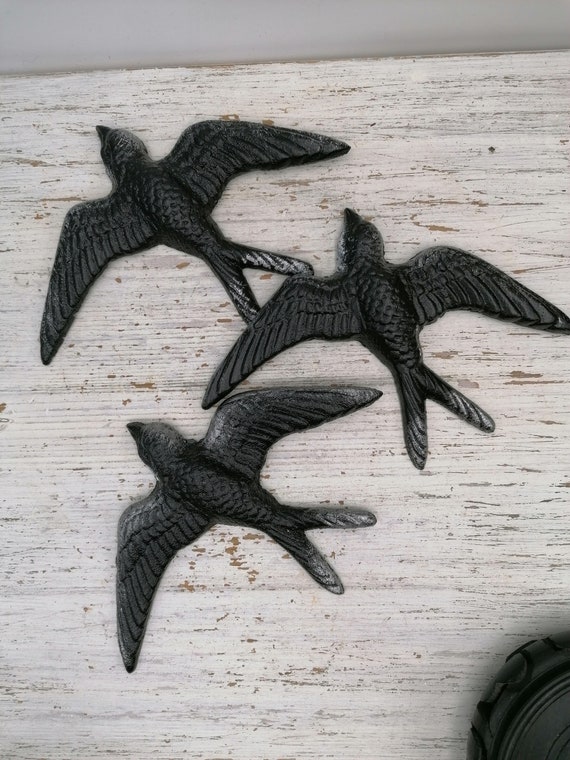 B】陶器のツバメ/ウォールデコ フランスアンティーク