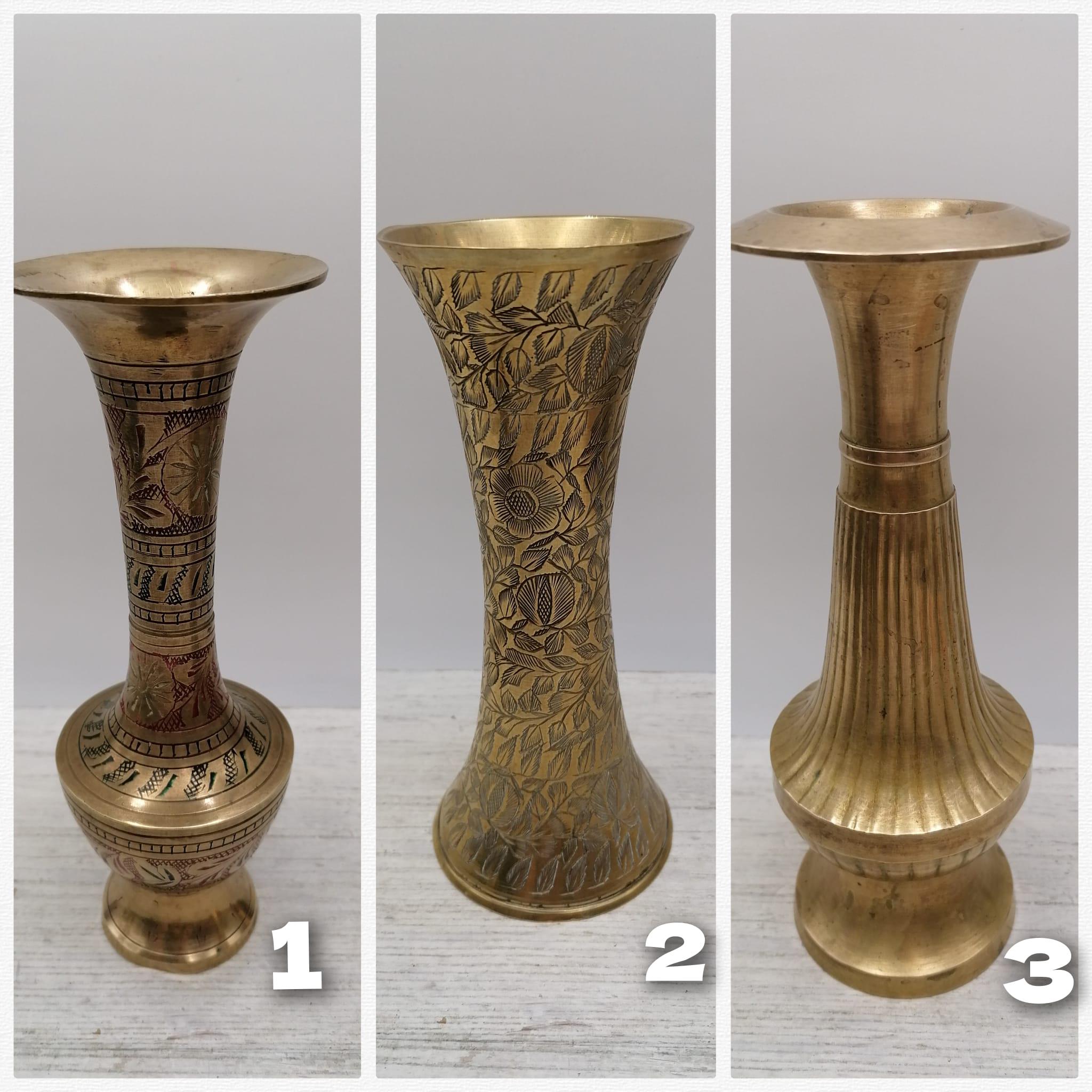 Vintage Messing indischen Stil Vase, handgeschnitzte Vase, Gold Farbe Messing Vase, indische Blumendekoration Vase, Preise indische Vasen, Messing Wohnkultur