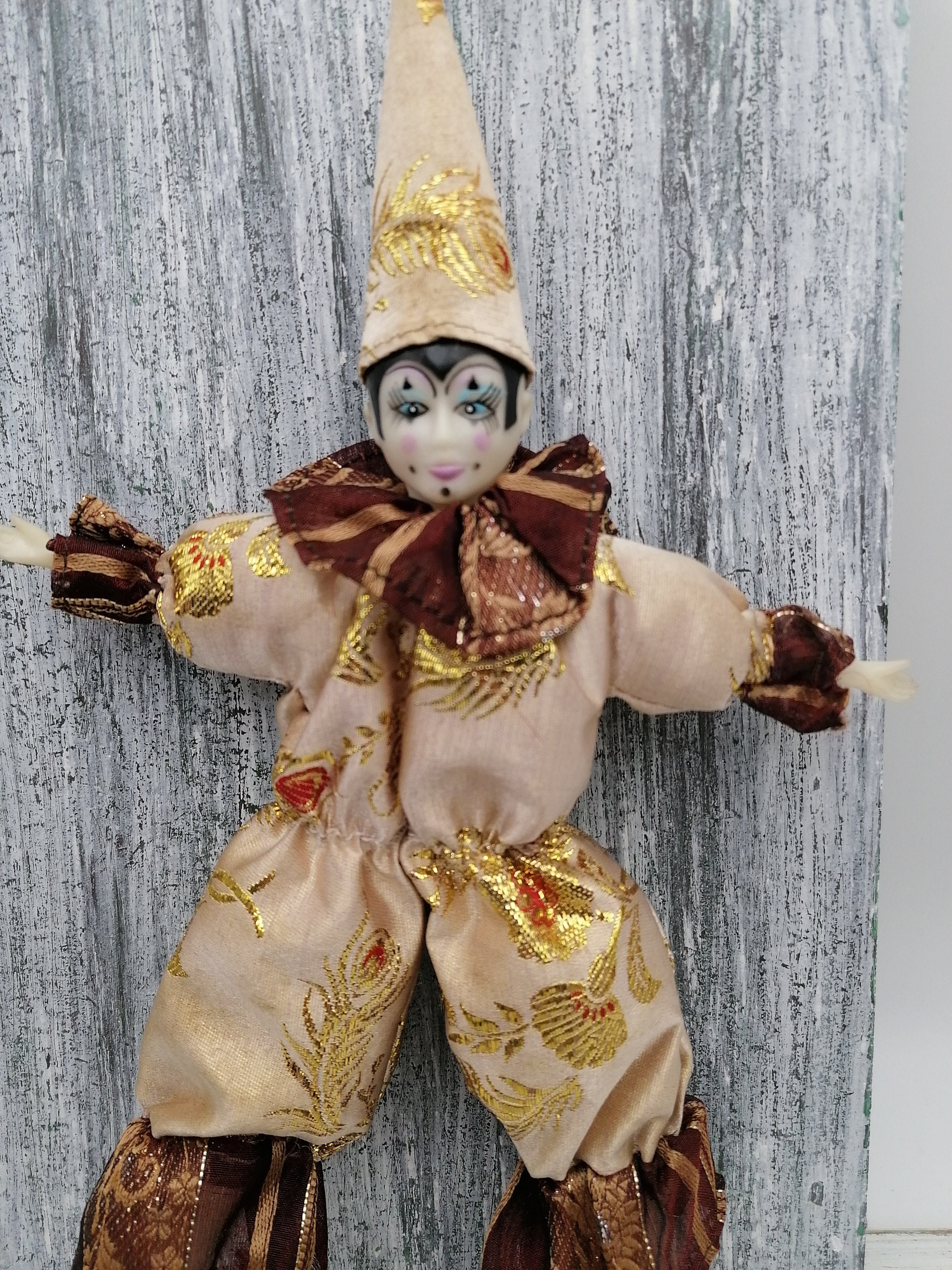 Vintage Pierrot Clown Doll Plastic Pierrot Statue Brown and - Etsy ...