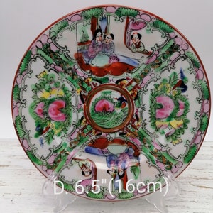 Platos decorativos de porcelana azul y blanca de 10.2 in con patrón floral  oriental para manualidades de cerámica para adornos, 1 plato con 1 soporte