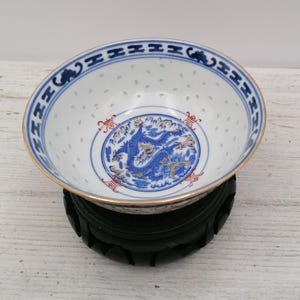 "Chinesische 12,8 ""Suppenschüssel, weiß und blau Chinesische Nudelsuppenschüssel, Chinesische Suppenschüssel, Orientalische Suppenschüssel, Asiatisches Geschirr
