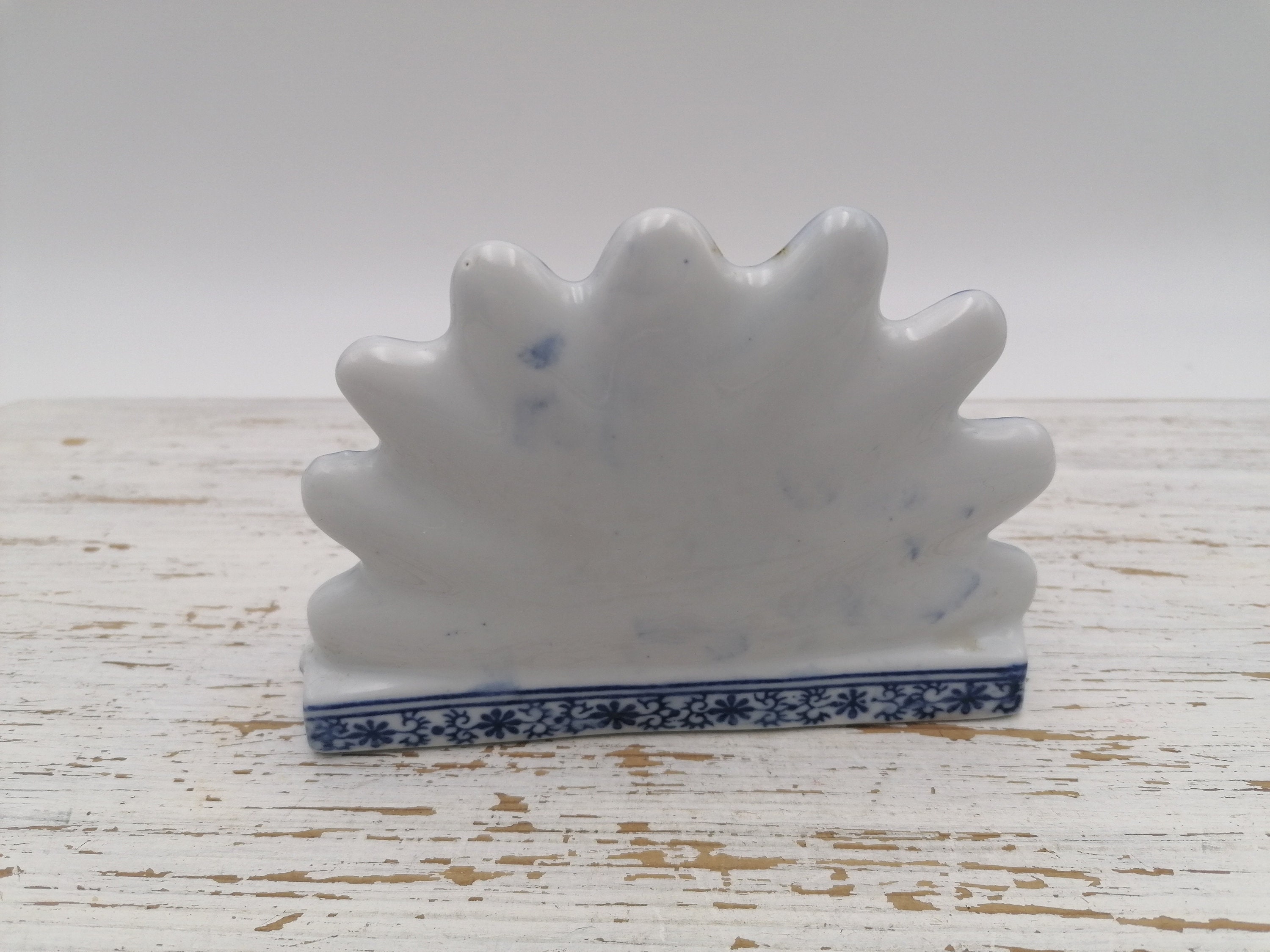 Ceramic Letter HolderFloral design letter Holder Blue and Etsy