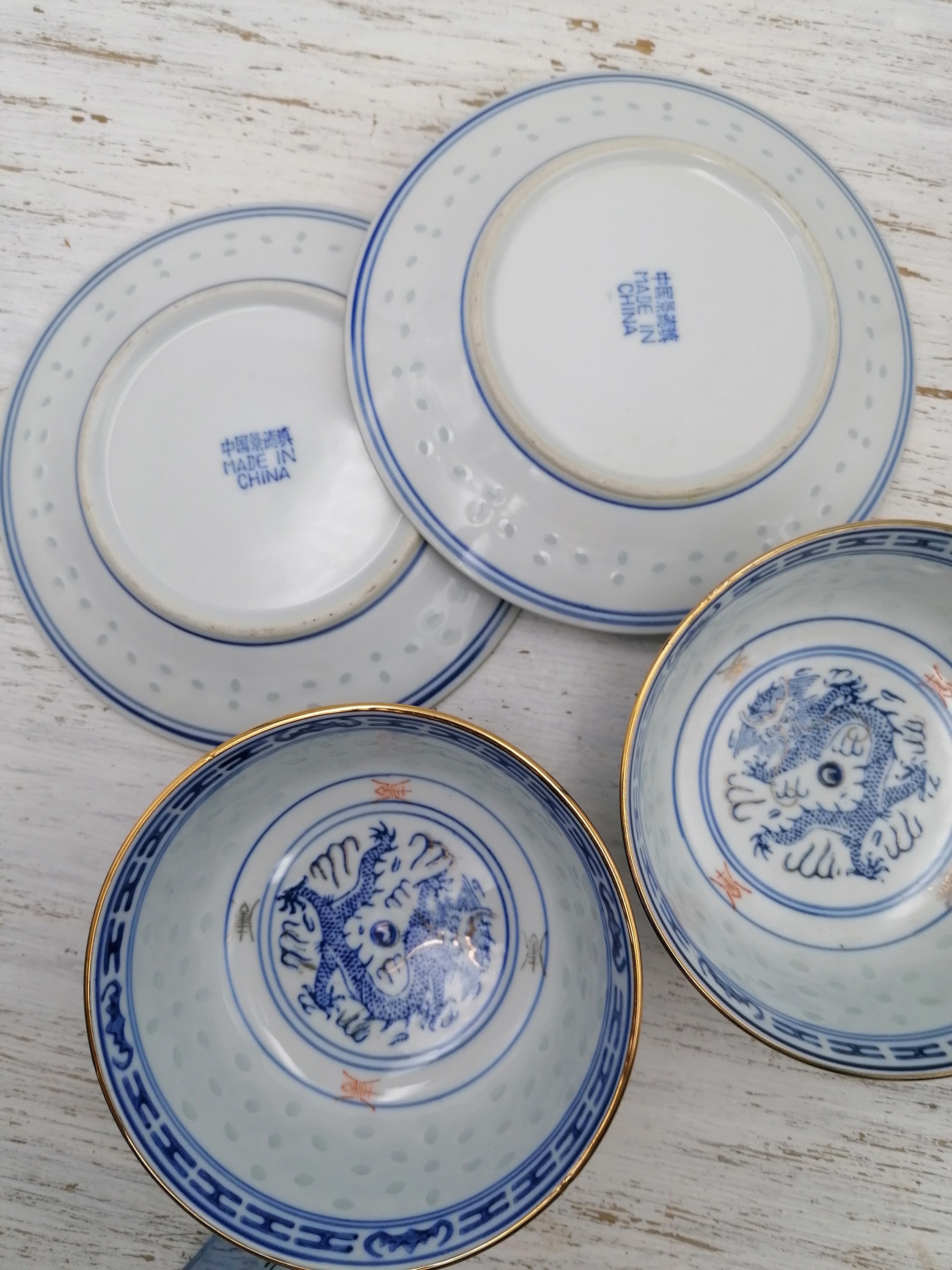 Irodlspeb Serving Dishes Blue And White Porcelain Bowl Ceramic Tableware Commercial Large Bowl Soup Bowl Home Chinese Retro Large Bowl Bowl Dinner Bowls - View #4