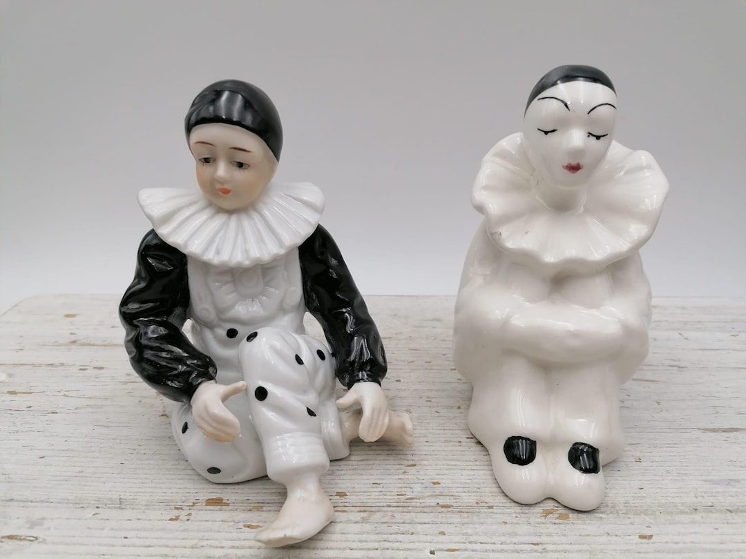 ヴィンテージピエロの製置物2点ですバラ売り賜ります ヴィンテージピエロの製置物2点ですバラ売り賜ります