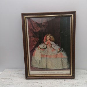 Diego Velazquez - Infanta Margarida Teresa in un vestito rosso (1659), pittura antica foto poster stampa arte regalo decorazione della parete di casa infantile