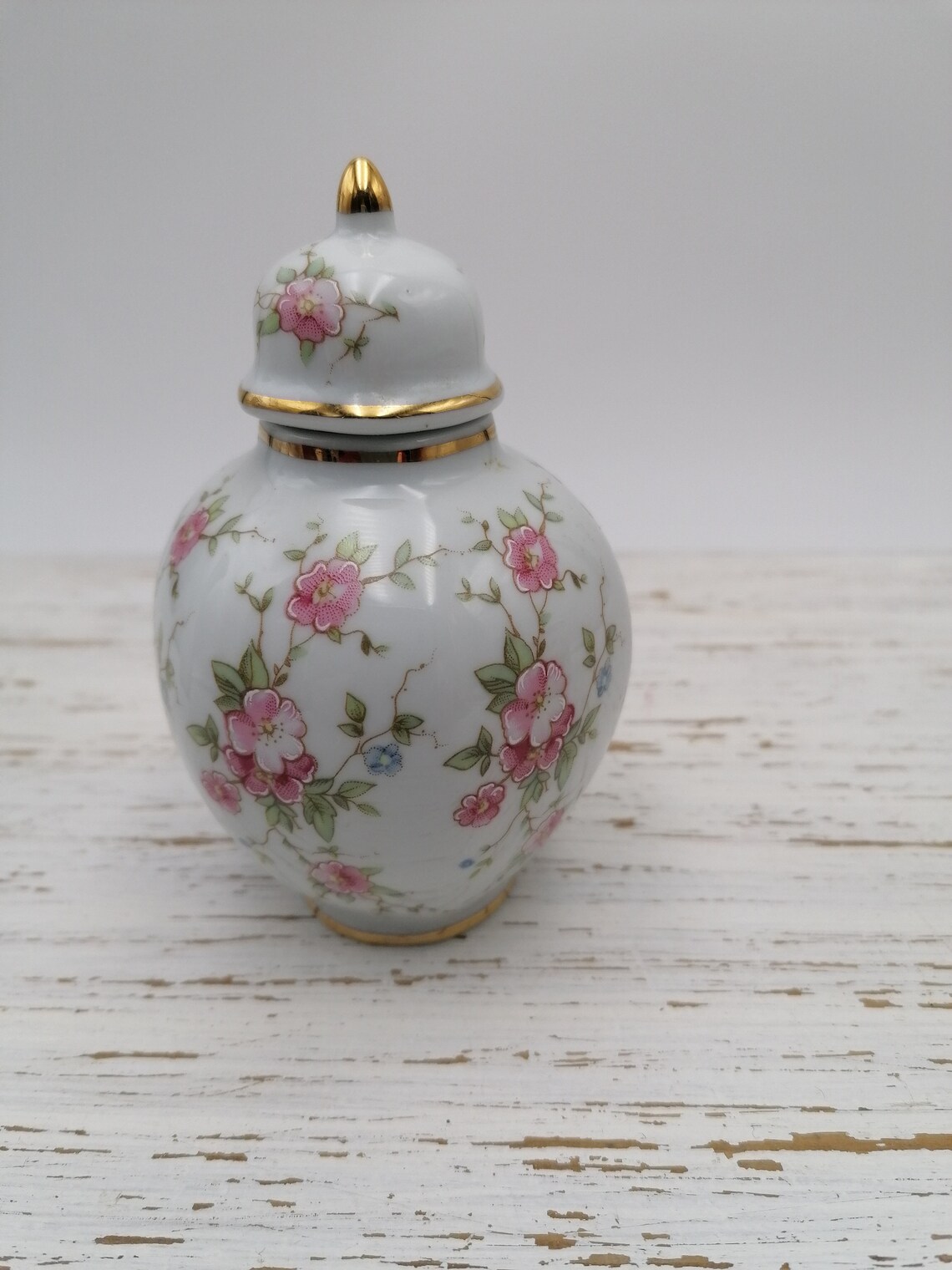Limoges Porcelain Vase Small White vase with Floral Decor Etsy