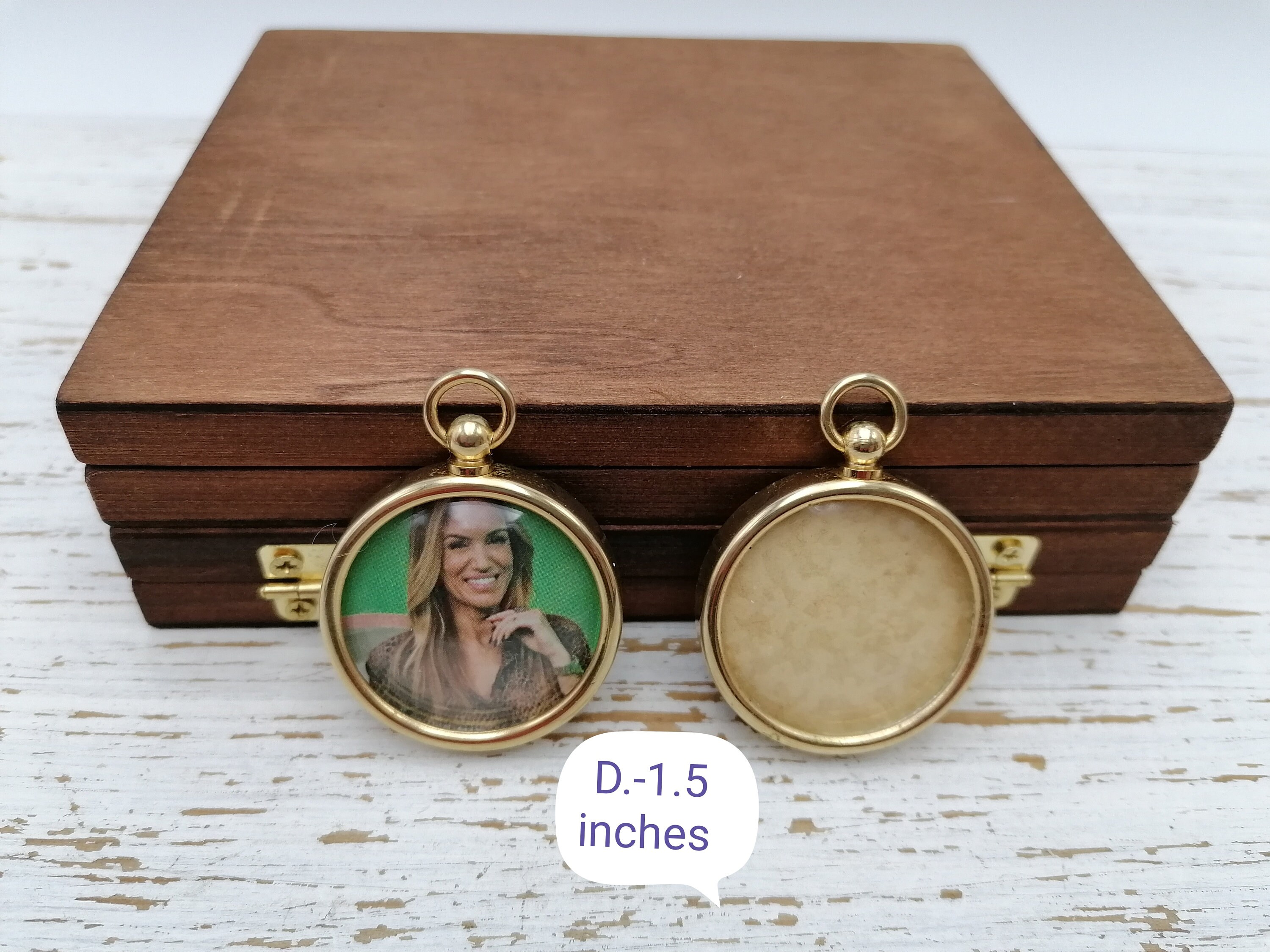 Set of 2 Miniature Photo Frames Brass Round Photo Frames Set Etsy