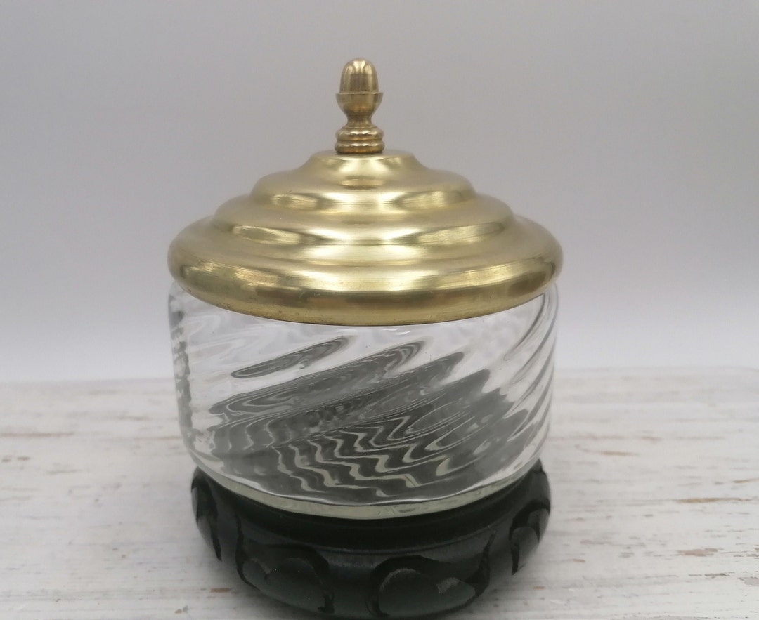 Vintage Glass Sugar Bowl With Lid,glass Sugar Bowl,glass Bowl With