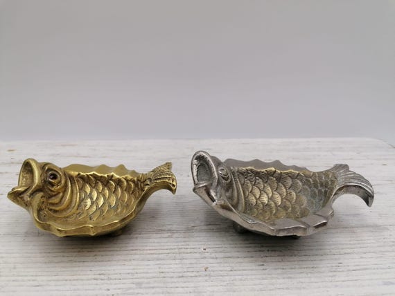 希少‼️Antique人魚 真鍮 灰皿 小物入れ ＊