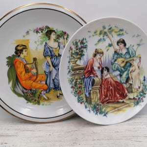 Vintage Japan Romantic plate,Decoration Japan plate, plate from Japan, Japanese decor plate, Japan dishes,