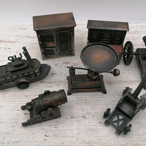 Vintage Pencil Sharpener, Made in Spain, Made in China, PlayMe,  Collectible Miniatures, Copper Sharpener, Office Decor, Vintage Gift