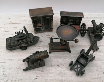Vintage Pencil Sharpener, Made in Spain, Made in China, PlayMe,  Collectible Miniatures, Copper Sharpener, Office Decor, Vintage Gift