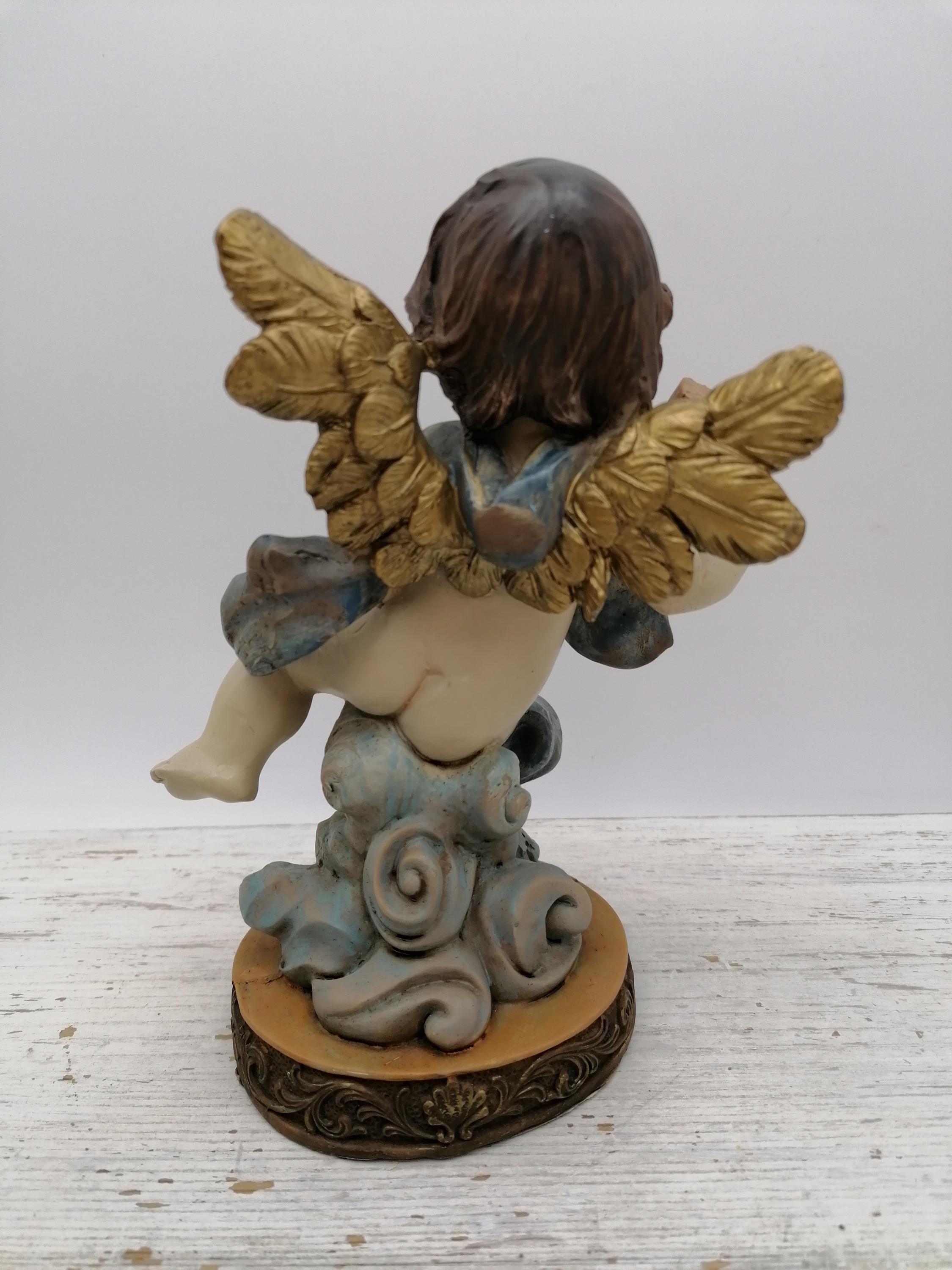 竪琴または小さなハープを持った天使の置物。 - Etsy 日本