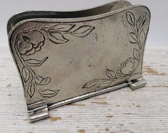 Vintage tin 95%napkin holder, letter holder,