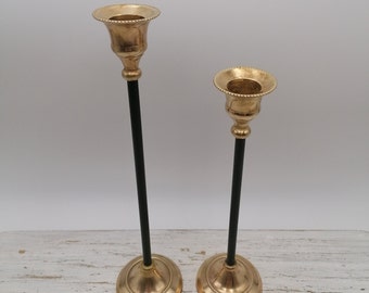 Set of 2 Candlesticks, Pair of High Candle Holder, Brass Candelabra, Unique Gift , Gift ideia for friends, Home Decor