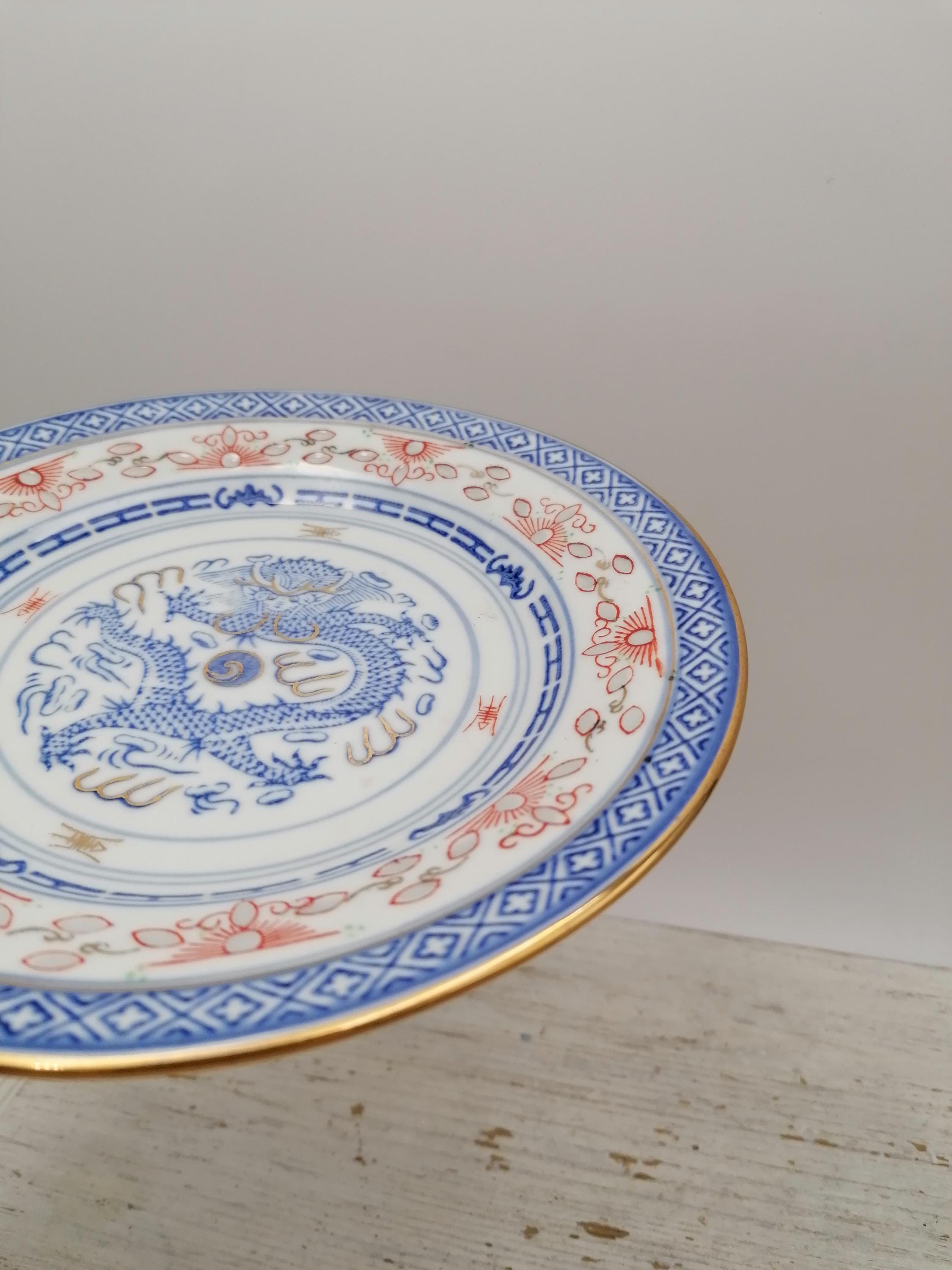 中国製7インチ皿、小さな中国製皿、青と白の中国製皿、装飾皿 - Etsy 日本