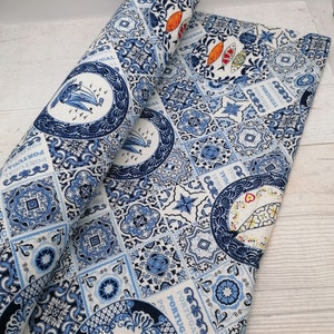 Portuguese 95&quot;×59&quot;Tablecloth,Cotton Kitchen Tablecloth, Portuguese Rooster Print Tablecloth, Traditional Portuguese Tablecloth, Home Decor