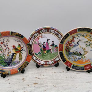 Vintage Japan plates , Oriental small Plates , Asian plates