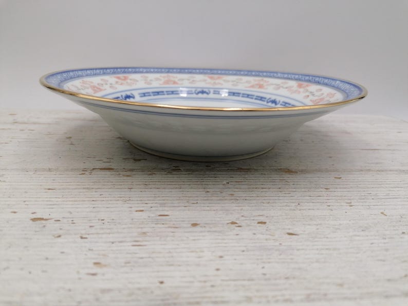 Prato de sopa chinês vintage de porcelana, 20 cm (8 polegadas), prato ...