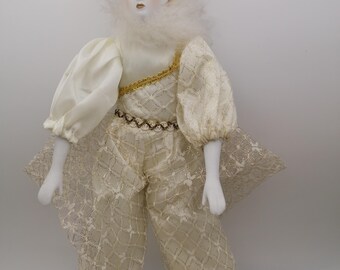 Pierrot Doll in Vintage Porcelain,vintage Pierrot Doll