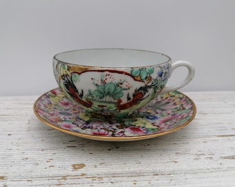 Tea set Chinese Porcelain, Oriental tea set,thousand flowers tea set, China Rose tea set, Floral tea set Chinese,Hand-painted tea set