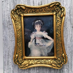 Antique portrait image print, old image of girl , Vintage female portrait, antique portrait  Miniature, romantic art Deco, fine art print