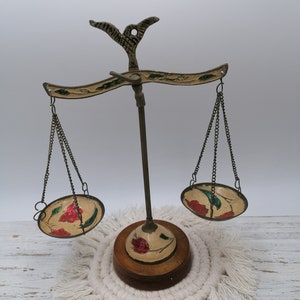 Scale Weight Medicine Weighing Chinese Kitchen Jewelry Food Traditional  Copper Metal Brass Vintage Balance Scales 