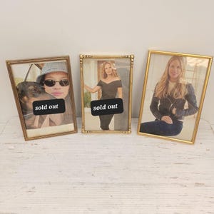 Vintage Brass Photo Frame, Square Brass Picture Frame, Table Square Brass Frame, Home Decor