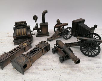 Vintage Pencil Sharpener, Made in Spain, Made in China, PlayMe,  Collectible Miniatures, Copper Sharpener, Office Decor, Vintage Gift