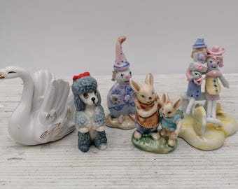 竪琴または小さなハープを持った天使の置物。 - Etsy 日本