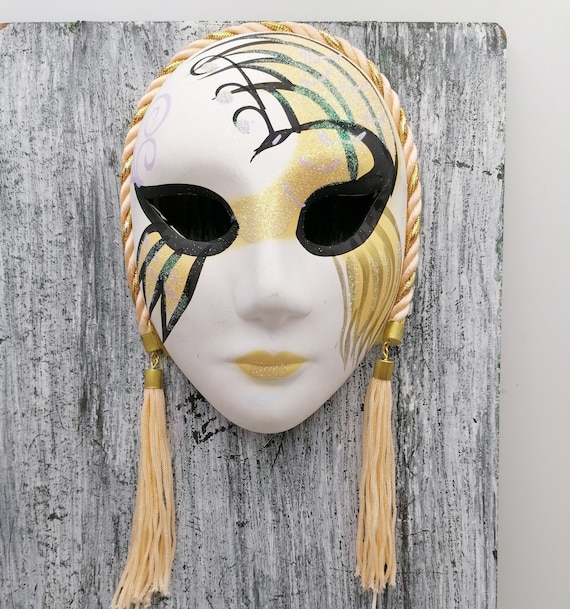 Vintage Theatrical Plaster Ceramic Mask - Etsy