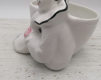 Boîte à Bijoux Pierrot Clown – Art Déco 1910, Porcelaine Blanche, Pièce Rare 🎭