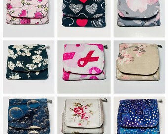 Handmade ornament coin purse with zipper cotton coin purse ornaments coin purse keychain round coin purse Halloween small purse,