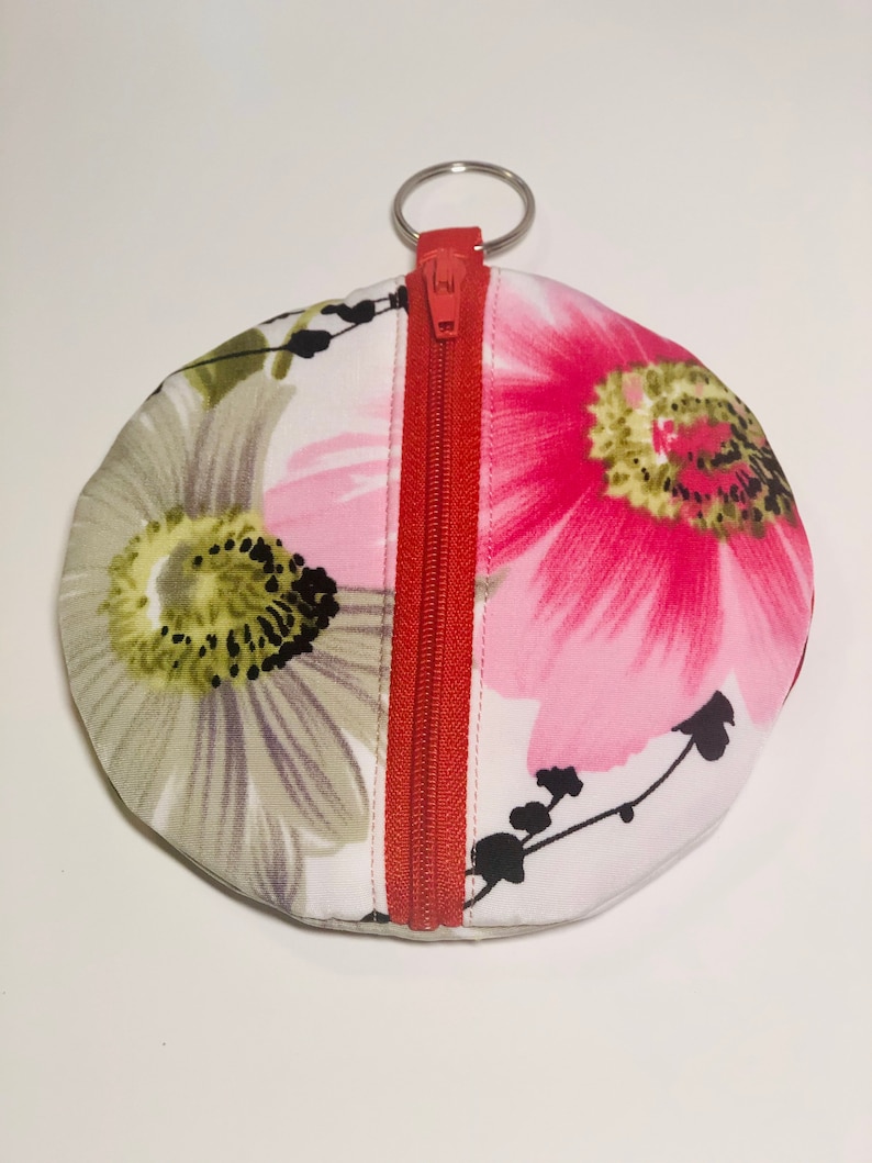 Handmade ornament coin purse with zipper cotton coin purse ornaments coin purse keychain round coin purse Halloween small purse,