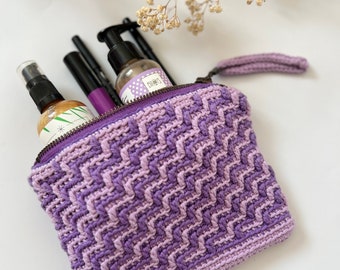 Travel Jewelry Box, Make Up Organizer, Crochet Clutch Purse, Handmade Makeup Bag, Cute Pencil Case, Large Makeup Bag.