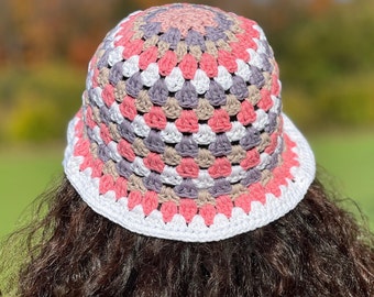 Sombrero de pescador de crochet hecho a mano: sombrero de verano unisex 100 % algodón