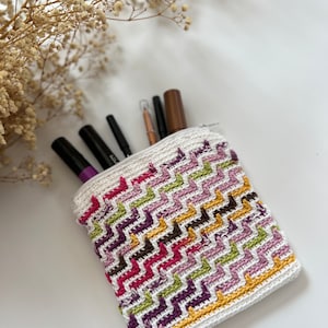 Organizador de maquiagem, bolsa de crochê, bolsa de maquiagem feita à mão, estojo fofo, bolsa grande de maquiagem, presente de aniversário.