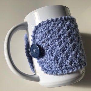 Crocheted Cozy Mug, Crocheted Cup Warmer, Handmade Home Accessories.
