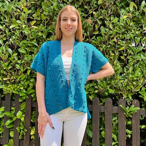 Crochet Cardigan for Women, Crochet Waistcoat, Summer Cardigan, Birthday Gift.